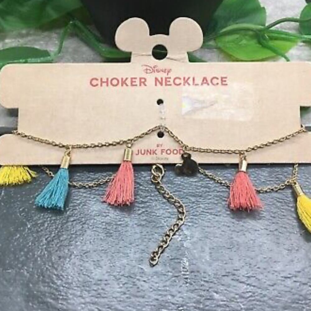 Disney X Junkfood Multicolor Tassel Choker Necklace